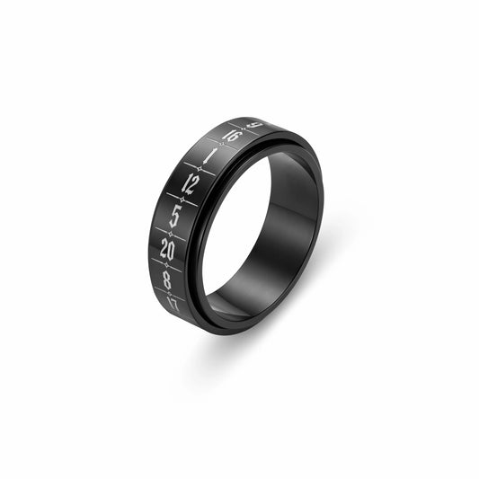 Numeno Fate D20 Spinner Ring Black